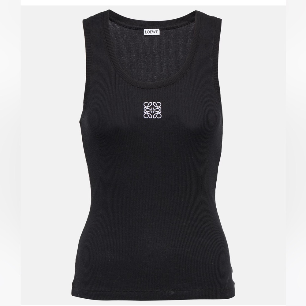 Loewe black Fitted Sleeveless Tank Top